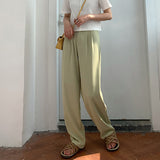 ハイウエストタックストレートパンツ