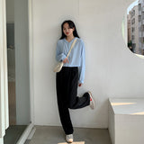 ハイウエストタックストレートパンツ