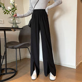 センタースリットプリーツパンツ