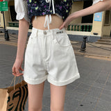 Aラインデニムショートパンツ