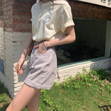 Aラインデニムショートパンツ