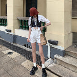 Aラインデニムショートパンツ