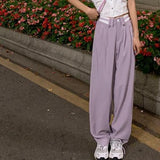 ウェストデザインワイドパンツ