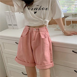 ウェストフックハーフデニムパンツ