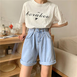 ウェストフックハーフデニムパンツ