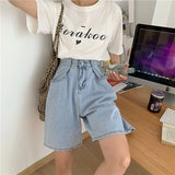 ウェストフックハーフデニムパンツ