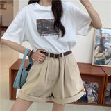 2wayハイウエストAラインハーフパンツ