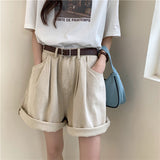 2wayハイウエストAラインハーフパンツ