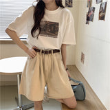 2wayハイウエストAラインハーフパンツ