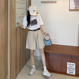 2wayハイウエストAラインハーフパンツ