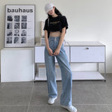 ハイウエストワイドデニム