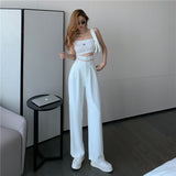 ウェストデザインストレートパンツ