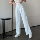 ウェストデザインストレートパンツ