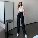 ウェストデザインストレートパンツ