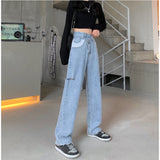 アシメクラッシュデニム