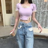 アシメクラッシュデニム