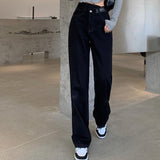 クロスデザインストレートブラックデニム