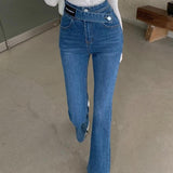 ブルーカラーフレアデニム