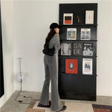 スリットデニムフレアパンツ