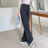 ハイウエストブラックデニム