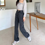 ハイウエストブラックデニム