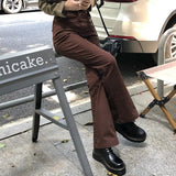 チョコレートハイウエストフレアデニム