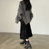 BIGシルエットケーブルニット