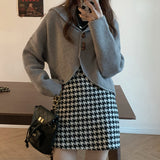 千鳥格子ミニスカート