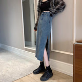 サイドスリットデニムスカート