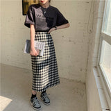 モノトーンチェックスカート