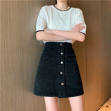 Aラインデニムスカート