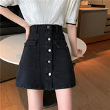 Aラインデニムスカート