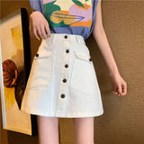 Aラインデニムスカート