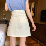 Aラインデニムスカート