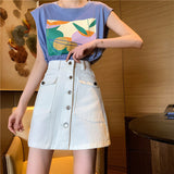 Aラインデニムスカート