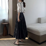 ティアードロングスカート