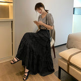 ティアードロングスカート