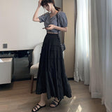 ティアードロングスカート