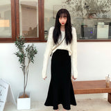 モノトーンシンプルマーメイドスカート