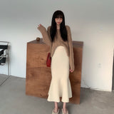 モノトーンシンプルマーメイドスカート