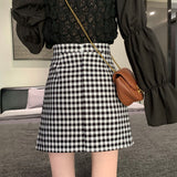 ギンガムチェックAラインスカート