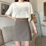 ギンガムチェックAラインスカート