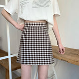 ギンガムチェックAラインスカート