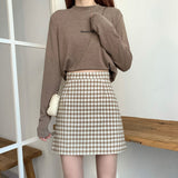 ギンガムチェックAラインスカート