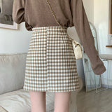 ギンガムチェックAラインスカート