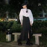 前後2way切り替えスリットデニムマーメイドスカート