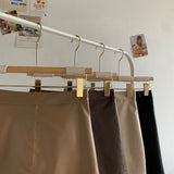 エコレザーAラインミニスカート