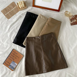 エコレザーAラインミニスカート