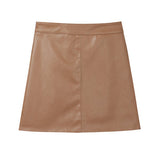 エコレザーAラインミニスカート