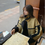 バイカラーボアジャケット